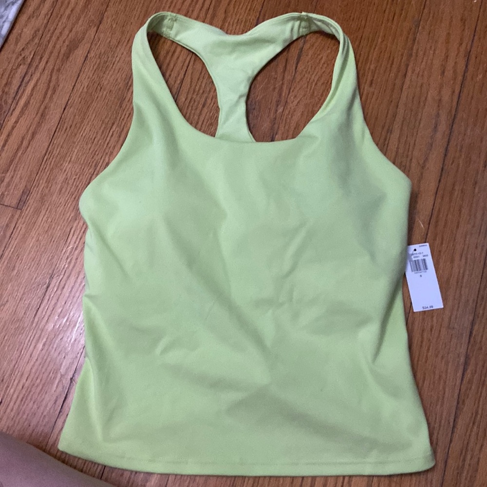 Neon yellow-green racerback Old Navy tank top